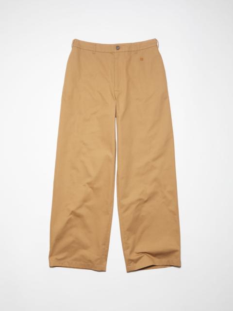Twill chino trousers - Camel brown