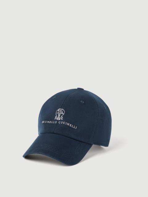 Brunello Cucinelli Garment-dyed twisted cotton gabardine baseball cap with embroidered logo