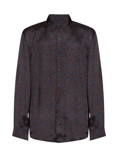 Dries Van Noten Brown Paisley-print viscose Caper classic shirt