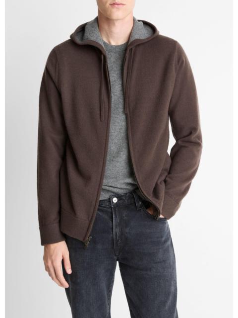 Vince Cashmere Zip-Front Hoodie