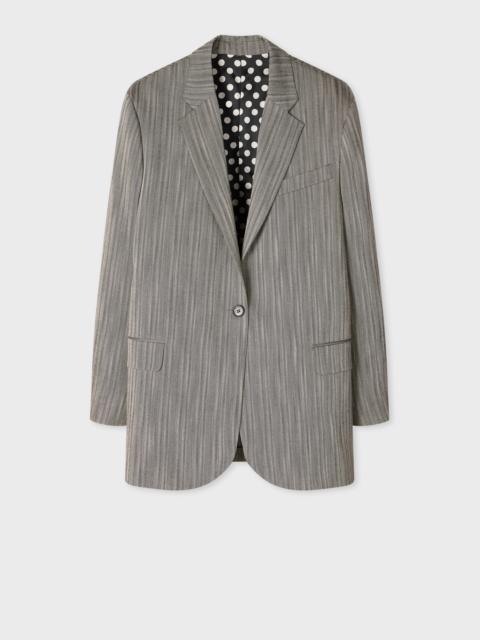 Paul Smith Women's Longline Herringbone Oversized Blazer