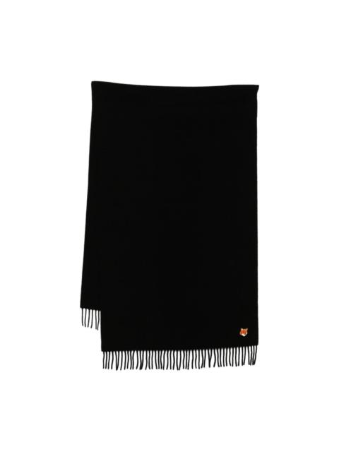 Maison Kitsuné logo-embroidered scarf