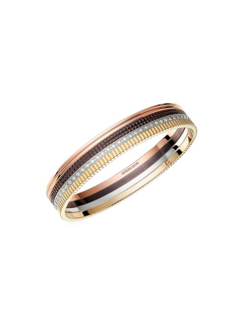 Boucheron Women's Quatre Classique 18K Yellow Gold, Pink Gold, White Gold & Diamond Bangle Bracelet - Rose Gol