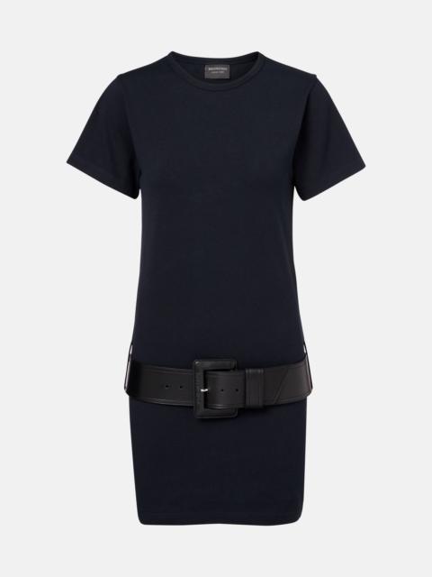 BALENCIAGA 여자의 Fitted 티셔츠 드레스 에 Faded Black