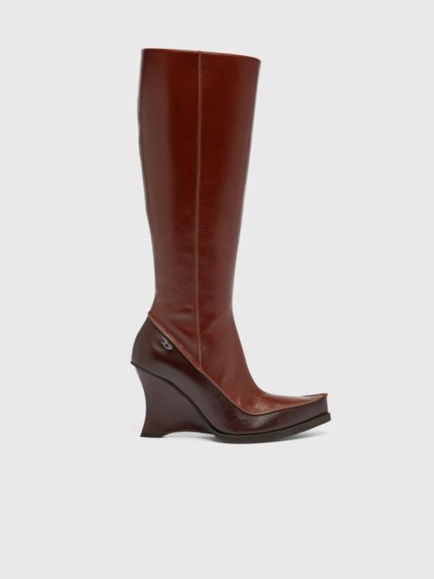 Diesel D-LUCETTE-KNEE-HIGH BOOTS IN LEATHER
