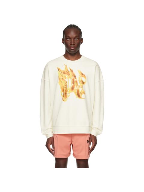 Palm Angels Off-White Burning Monogram Sweatshirt