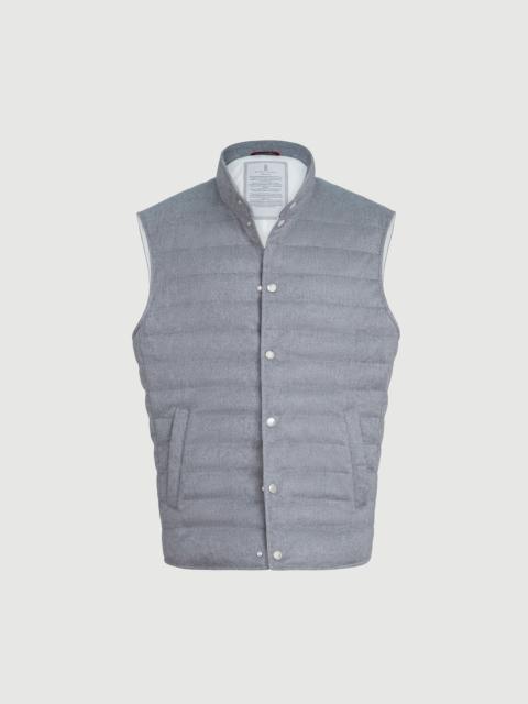 Brunello Cucinelli Lightweight cashmere flannel down vest