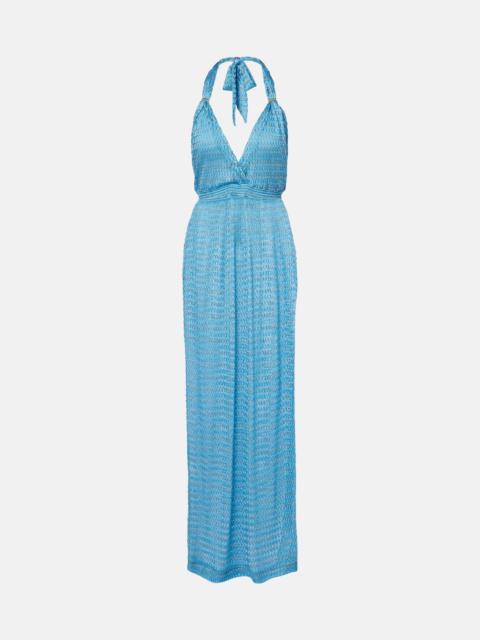 MELISSA ODABASH Mariah lamé maxi dress