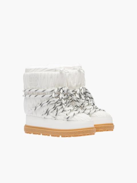 Miu Miu Recycled nylon après-ski ankle boots