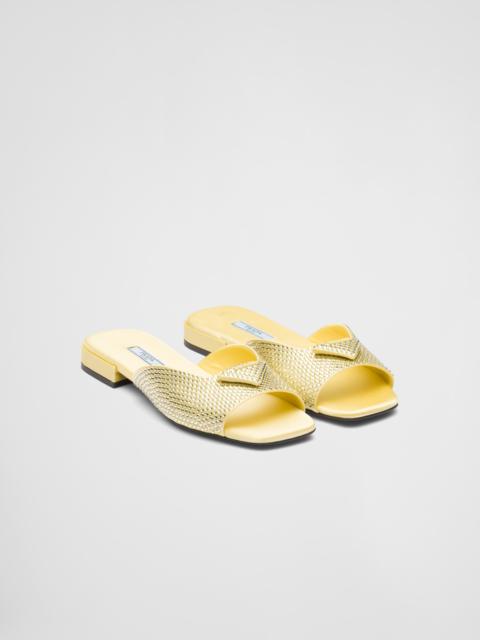 Satin slides with crystals
