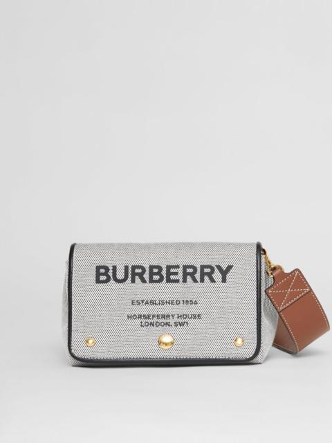 Burberry Small Horseferry Print Cotton Canvas Crossbody Bag
