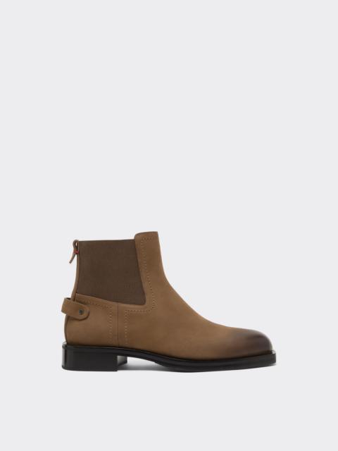 Ferrari Nubuck Chelsea boots with logo