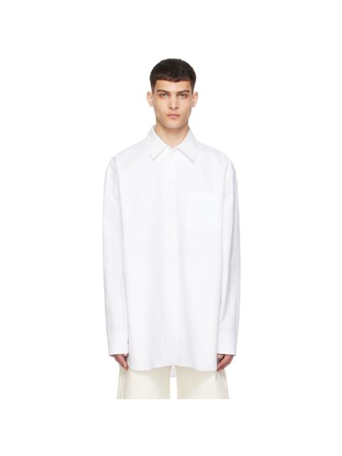 White Raw Edge Shirt