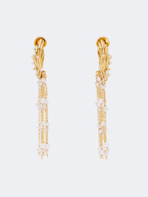 Oscar de la Renta Nest embellished drop earrings