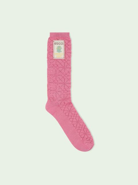 GUCCI Perforated knit cotton socks