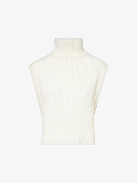 SIMKHAI Maple turtleneck wool-blend knitted vest
