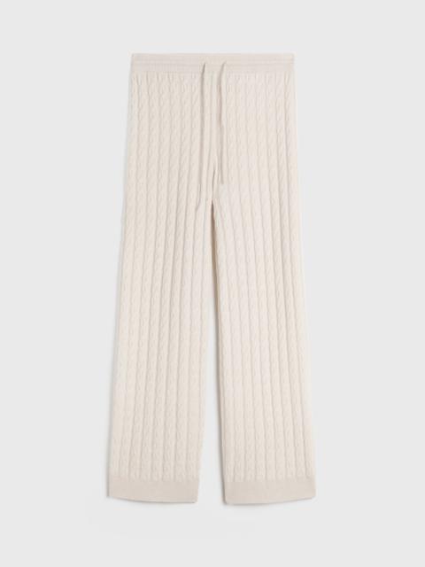 Cable knit trousers snow