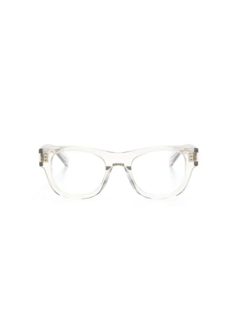 square-frame glasses