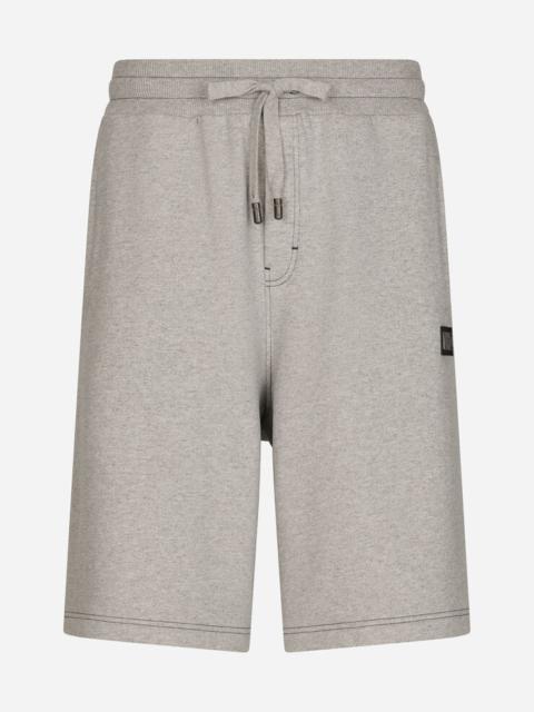 Dolce & Gabbana Jersey jogging shorts with DG hardware