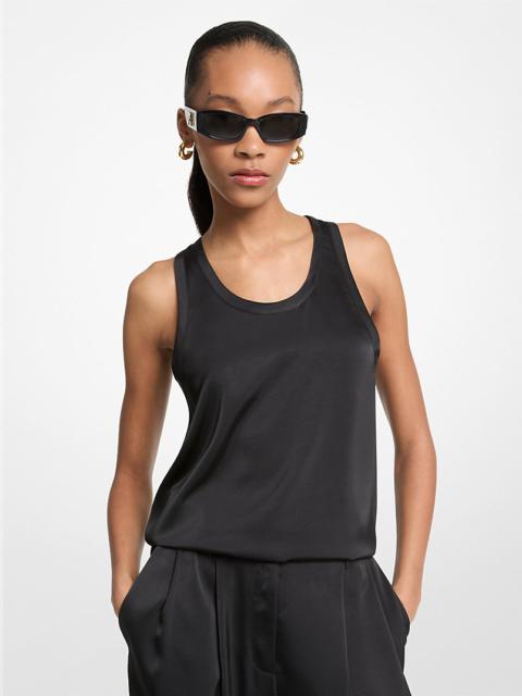 MICHAEL KORS Satin Racerback Tank Top