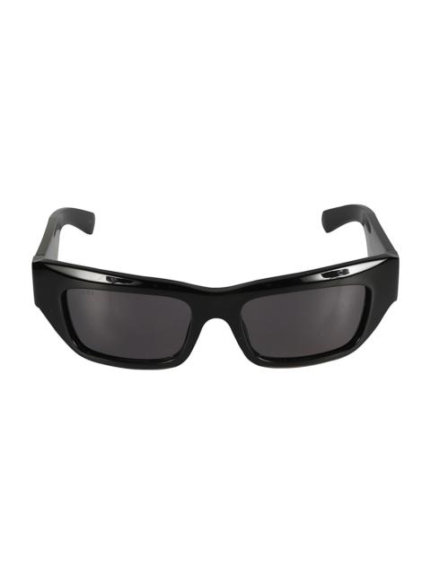 Logo Sided Square Lens Sunglasses