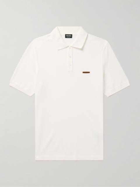 ZEGNA Slim-Fit Cotton-Piqué Polo Shirt