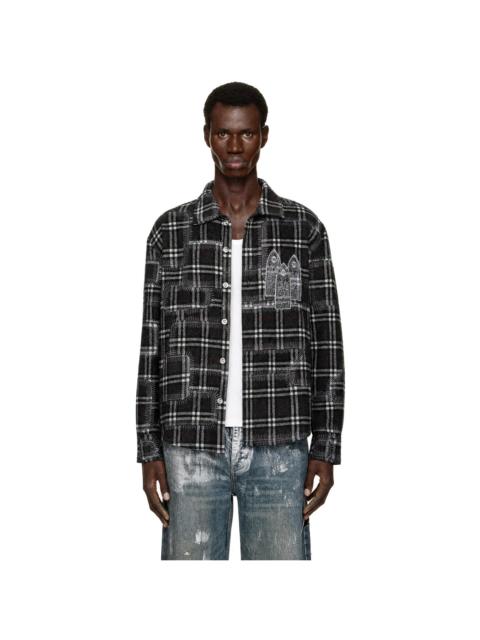 WHO DECIDES WAR Black & White Syndicated Flannel Shirt