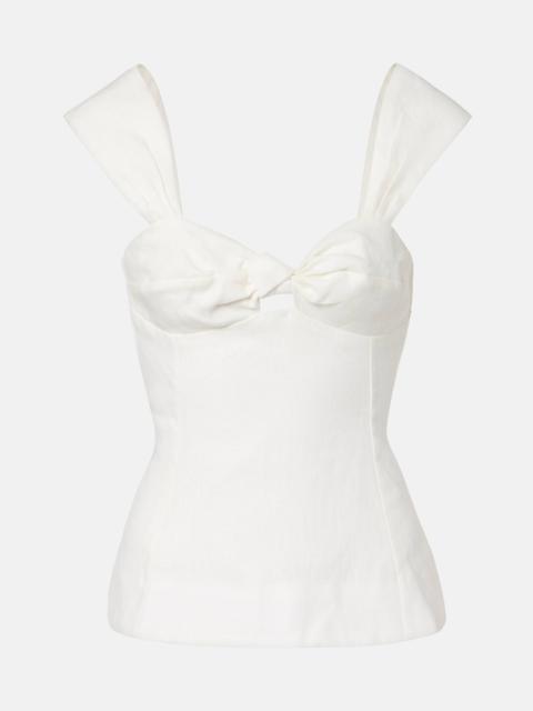 FAITHFULL Pallida linen top