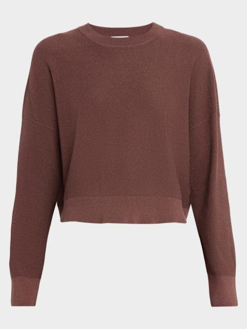 Brunello Cucinelli Metallic Net Knit Crewneck Sweater