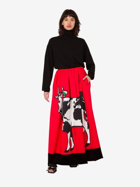Moschino COTTON GABARDINE SKIRT ARCHIVE