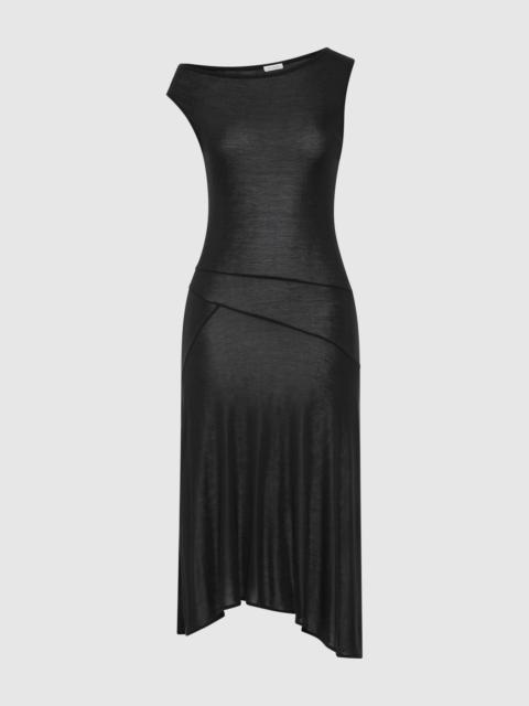 ST. AGNI Fine Jersey Off Shoulder Dress - Charcoal