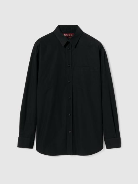 GUCCI Cotton poplin shirt with logo