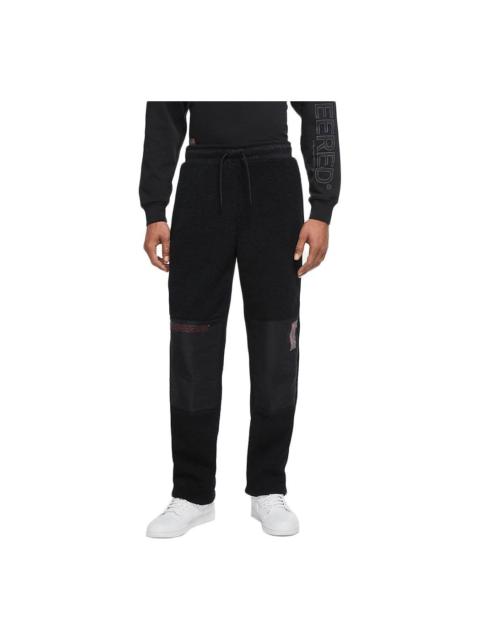 Air Jordan 23 Drawstring polar fleece Splicing Casual Sports Long Pants Black CV1099-010