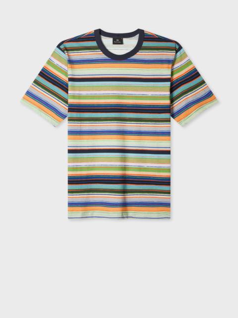 Paul Smith Multicolour Stripe Cotton T-Shirt