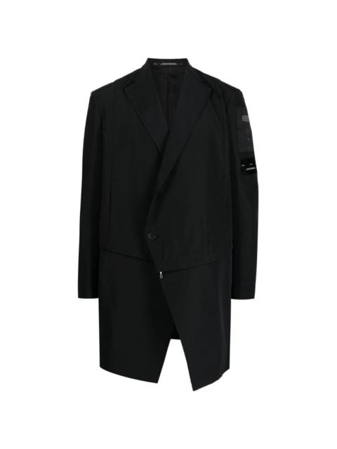 detachable-panel tailored jacket