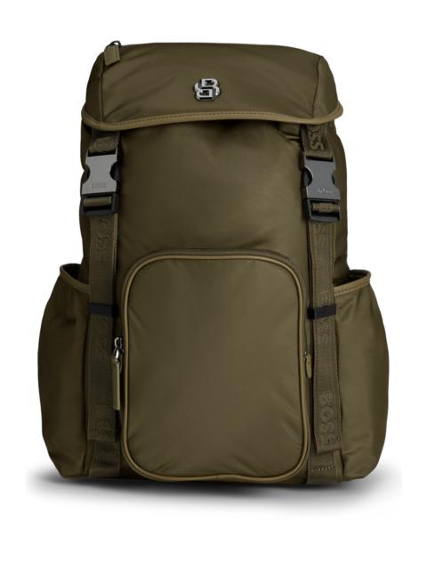 BOSS BOSS SELECTED BY SHOHEI OHTANI MULTI-POCKET BACKPACK WITH DOUBLE B MONOGRAM TRIM