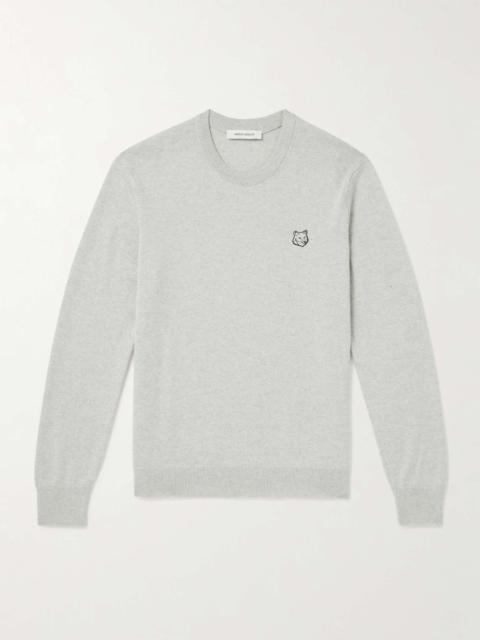 Slim-Fit Logo-Appliquéd Wool Sweater
