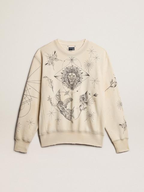 Golden Goose Exclusive HAUS of Dreamers sweatshirt in aged white