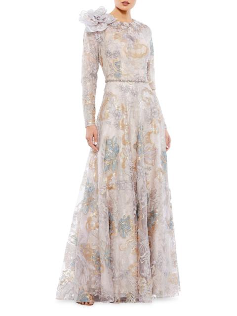 MAC DUGGAL Women's Embellished Rose-Applique Gown - Multi