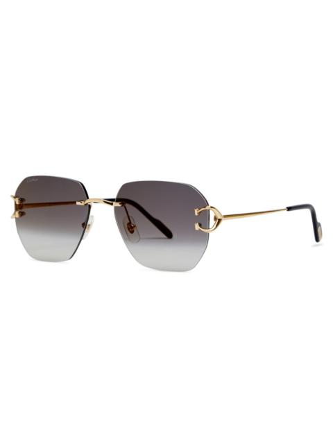 Cartier Cartier Rimless Square-frame Sunglasses