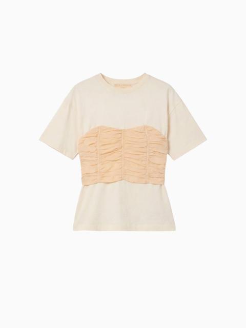 ULLA JOHNSON Mila Short Sleeve Cotton Top