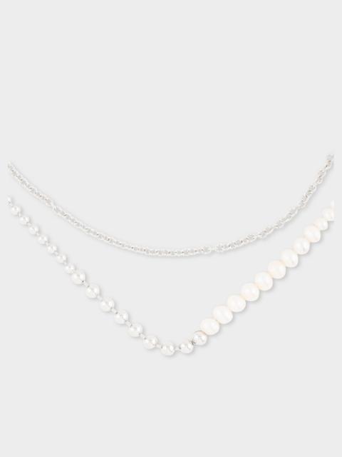 Paul Smith 'Forgotten Seas' Pearl & Sterling Silver Double-Chain Necklace by Completedworks