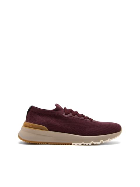Brunello Cucinelli knitted lace-up sneakers
