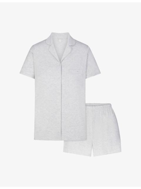 SKIMS Brand-Embroidered Short Modal Pyjama Set