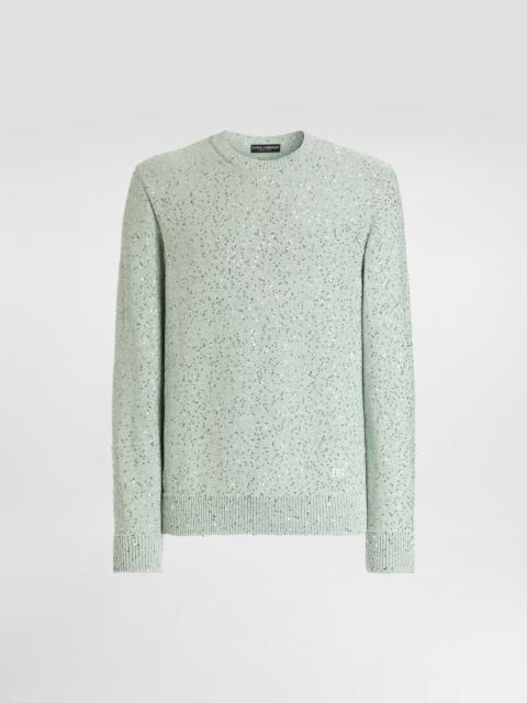 Dolce & Gabbana Cotton pullover with paillettes