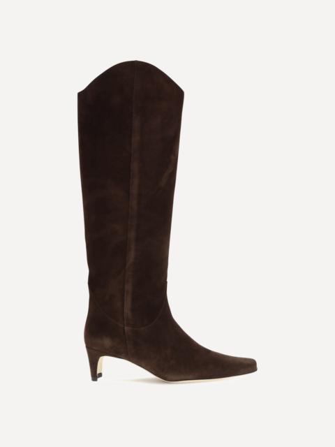 STAUD Wally Western suede Tall Boots