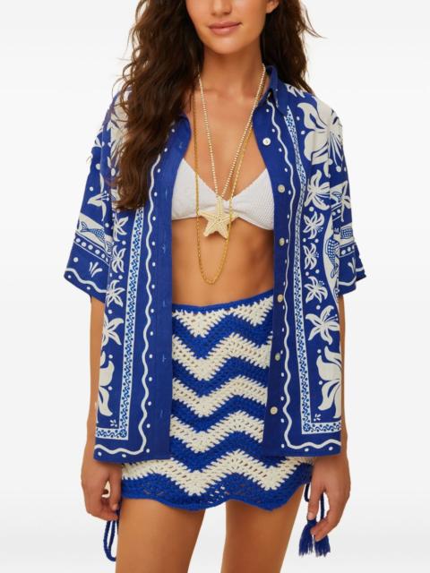 FARM RIO floral print shirt