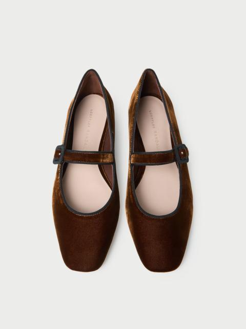 LOEFFLER RANDALL Ginger Brown Velvet Mary Jane