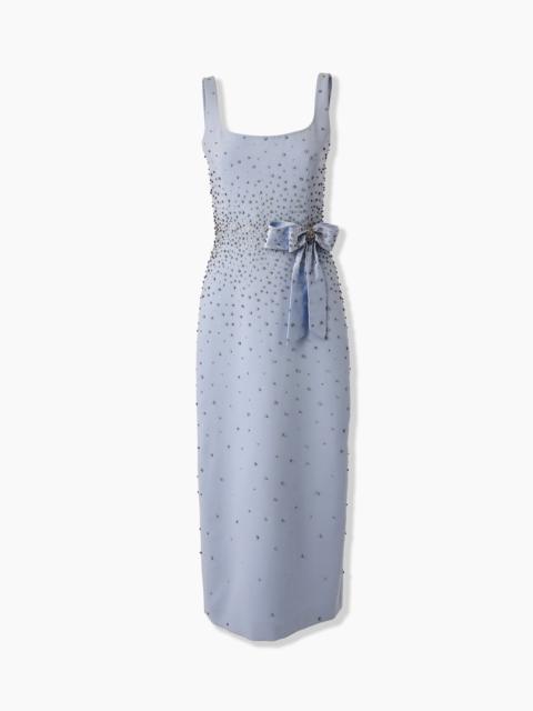 CAROLINA HERRERA Crystal-Embroidered Midi Dress with Bow