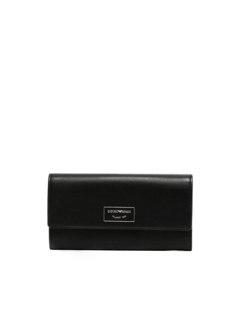 EMPORIO ARMANI folding logo-stamp wallet